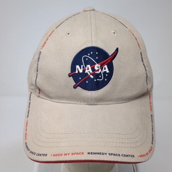 NASA I Need My Space Strapback Hat Beige One Size American Needle - Picture 2 of 10